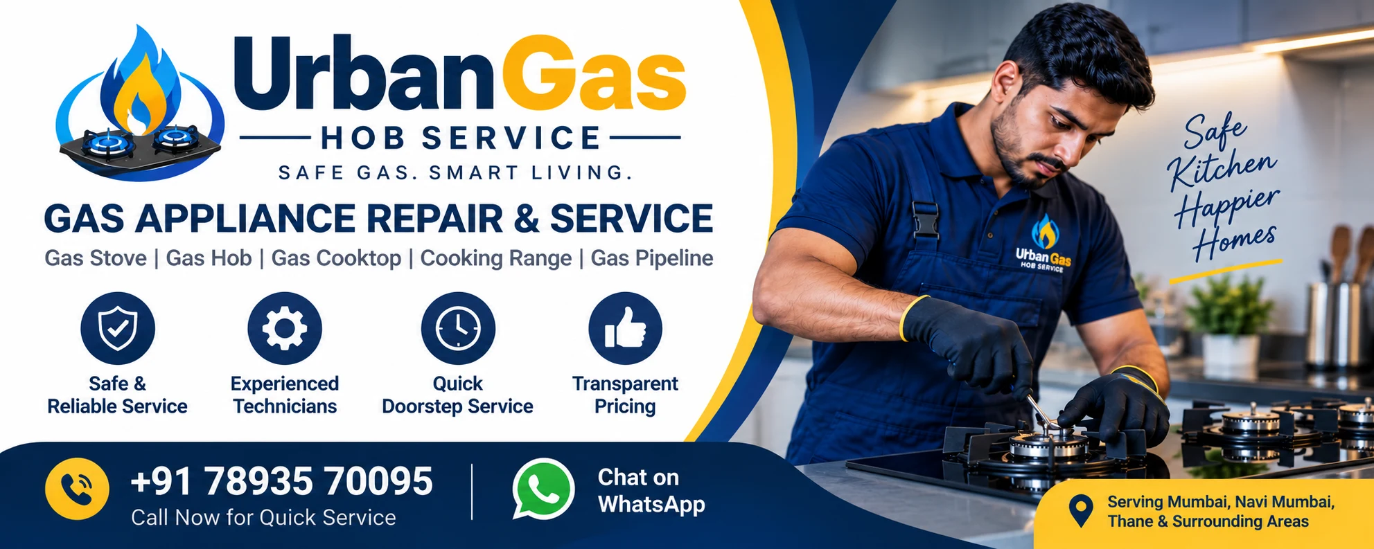 Urban Gas Hob Service gas appliance repair and service banner